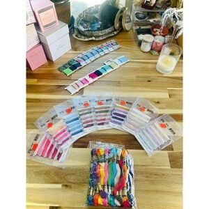 Embroidery Lot | 100% Silk Bucilla Ribbon + Offray Silk-Ease + Iris Cotton Floss